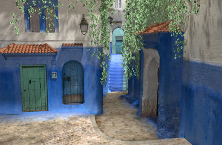 Moroccan side street 3D environment