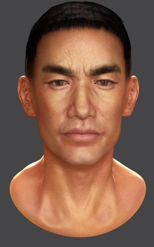 Japanese male head (angry)