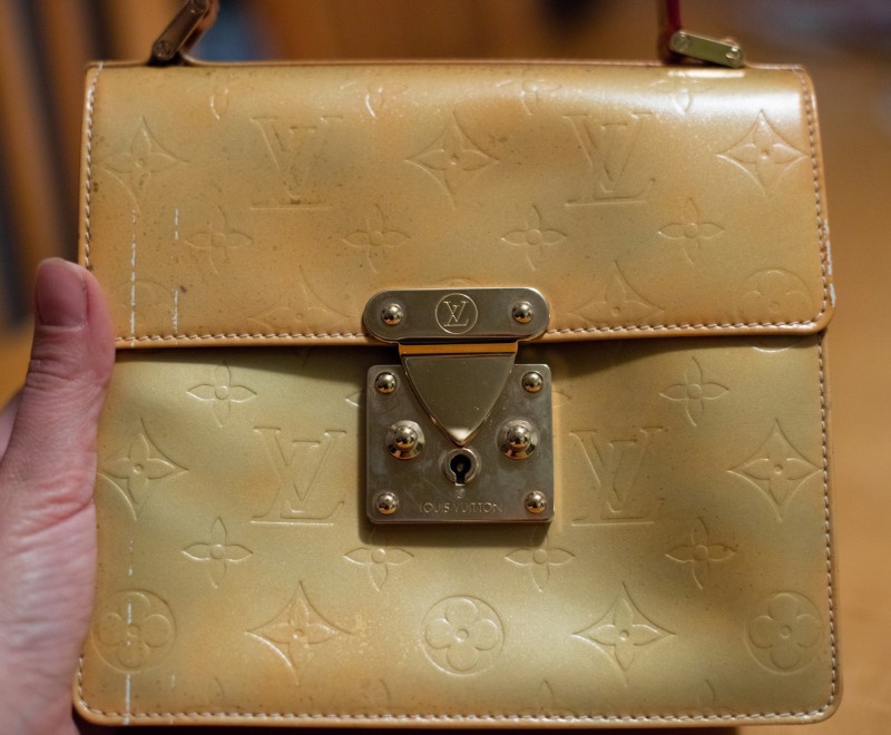 handbag refurbishment, custom dyeing (LV Spring Street)