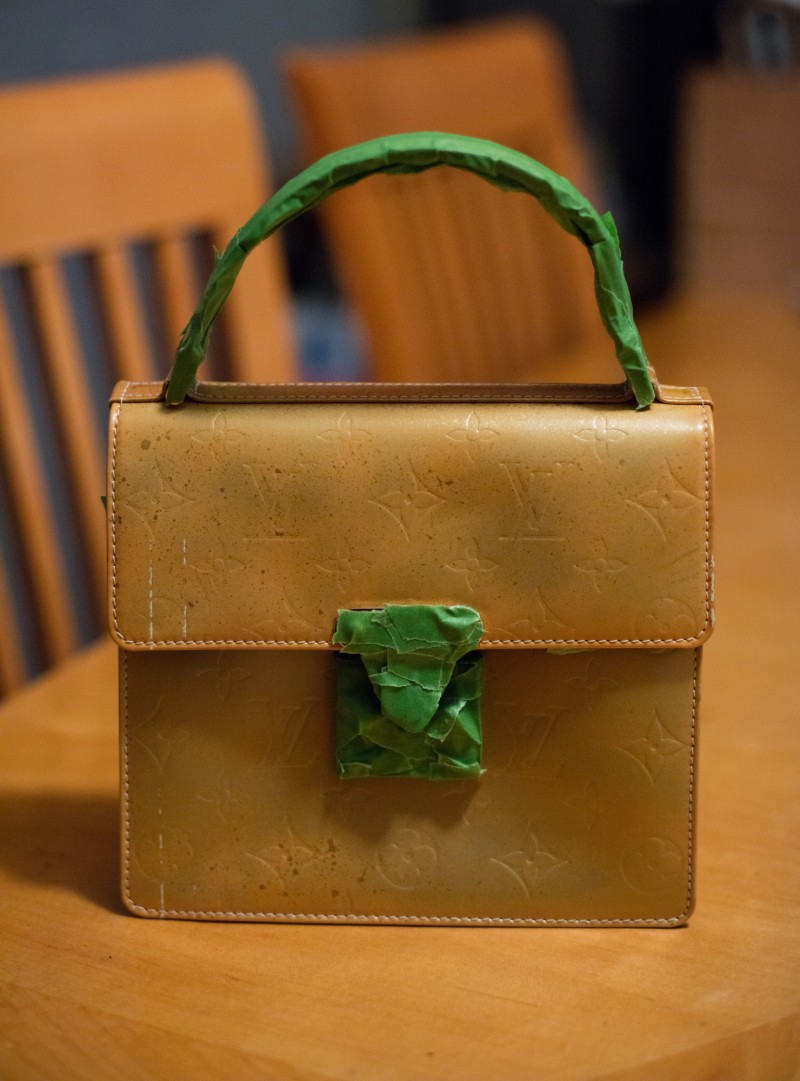 handbag refurbishment, custom dyeing (LV Spring Street)