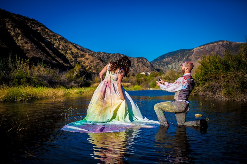 Trash the Dress photoshoot / surprise proposal