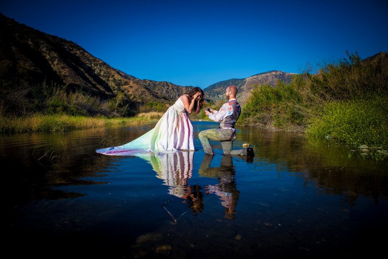 Trash the Dress photoshoot / surprise proposal